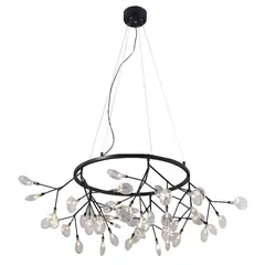 Подвесная светодиодная люстра Crystal Lux Evita SP45 D BLack/Transparent, фото 